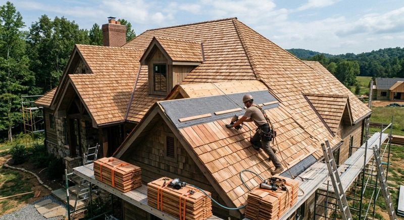 Cedar Shake Roof Construction in Fredericksburg, VA