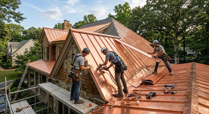 Copper Roof Installation in Fredericksburg, VA