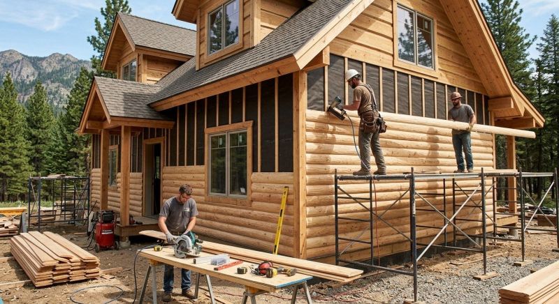 Log Home Siding Installation in Boston, MA