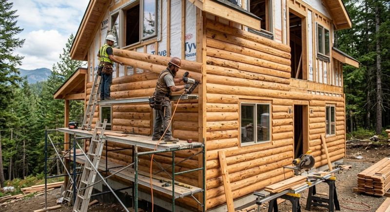 Log Home Siding Installation in Boston, MA