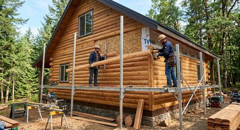 Log Siding Installation in Boston, MA