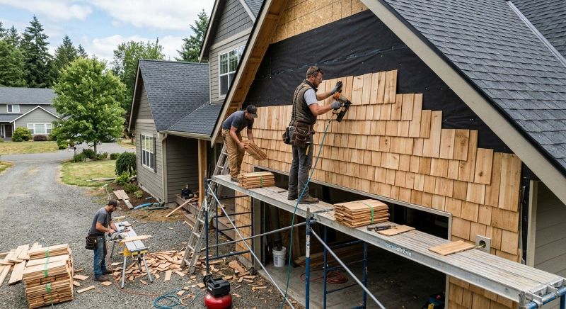 Wood Shake Siding Installation in Fairfield County, CT